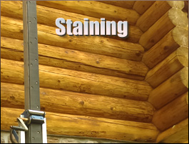  Stokes, North Carolina Log Home Staining